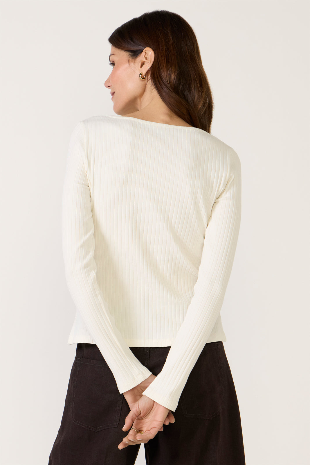 Button Front Rib Top