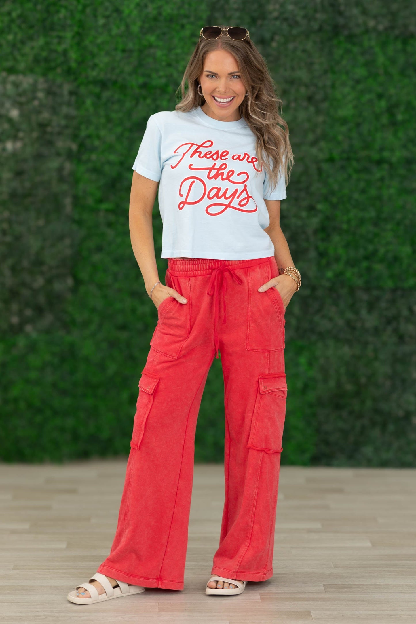 Ballpark Days Baseball Crop Tee- 100% Cotton