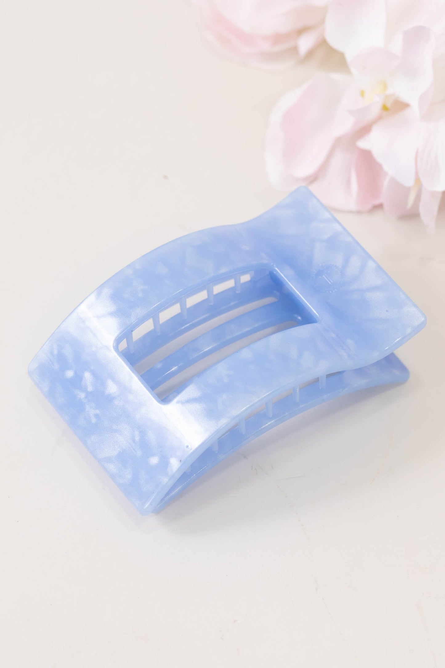 Blue Lagoon Flat Rectangle Hair Clip