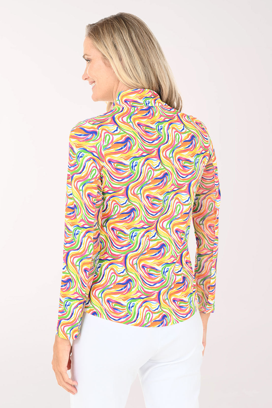 Thalia Rainbow Swirls UPF50+ Sun Shirt