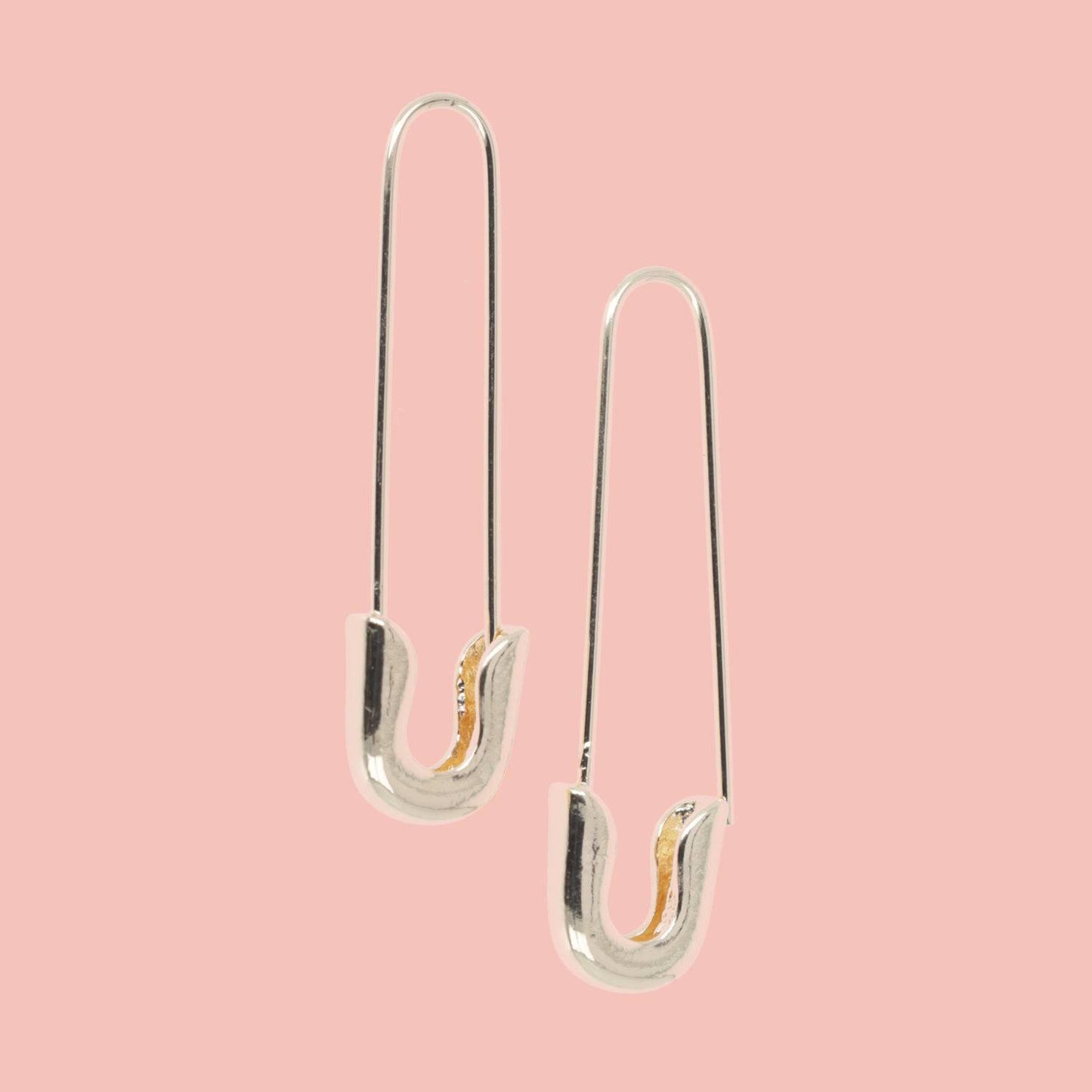 Safety Pin Earrings (Gold Plated)