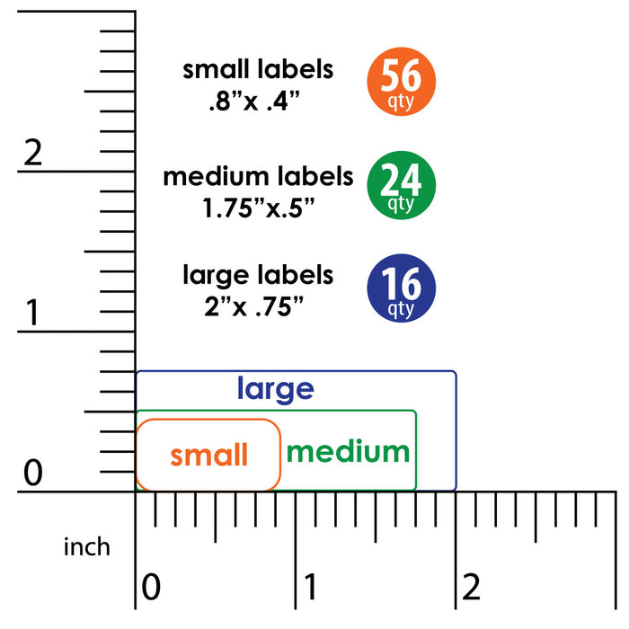 Basic Stick-On Waterproof Name Labels