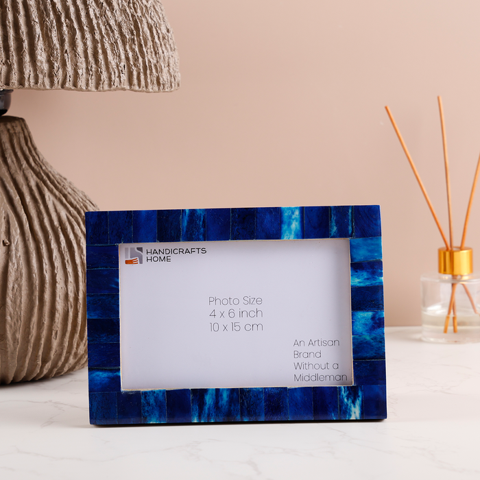 Blue Picture Frames | Classic Bone Inlay | 4x6 5x7 8x10