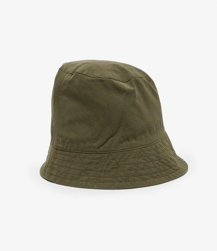 Bucket Hat - Olive Cotton Sanded Cloth