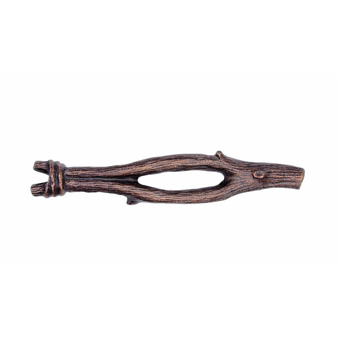 Rustic large twigs cabinet pulls in Copper