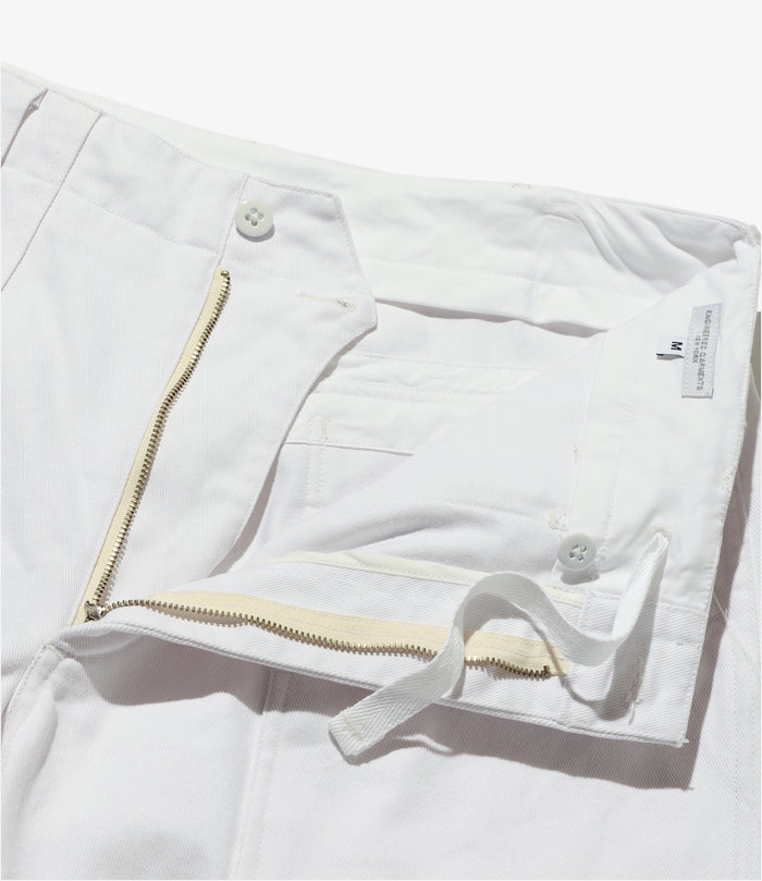 Fatigue Pants - White Cotton Heavy Twill