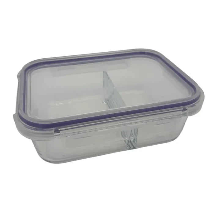 Glass Container Divided Rectangular Purple - 4.3 cup