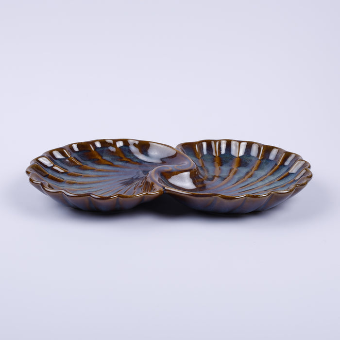 Handmade Decorative Ceramic Platter For Serving & Decor -ANTIQUE-SHELL