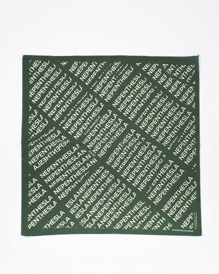 Nepenthes Los Angeles - Map Bandana - Olive