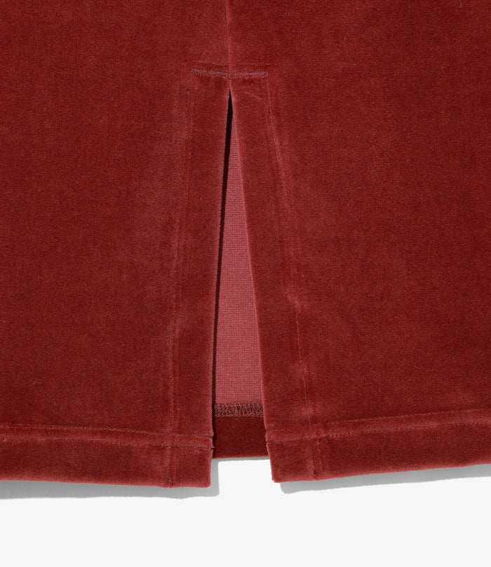 Nepenthes Special - Women's Pencil Skirt - Burgundy - C/PE Velour