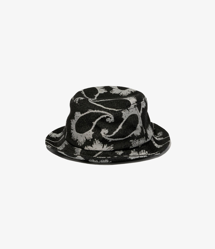 Porkpie Hat - Black/Grey CP Paisley Jq.