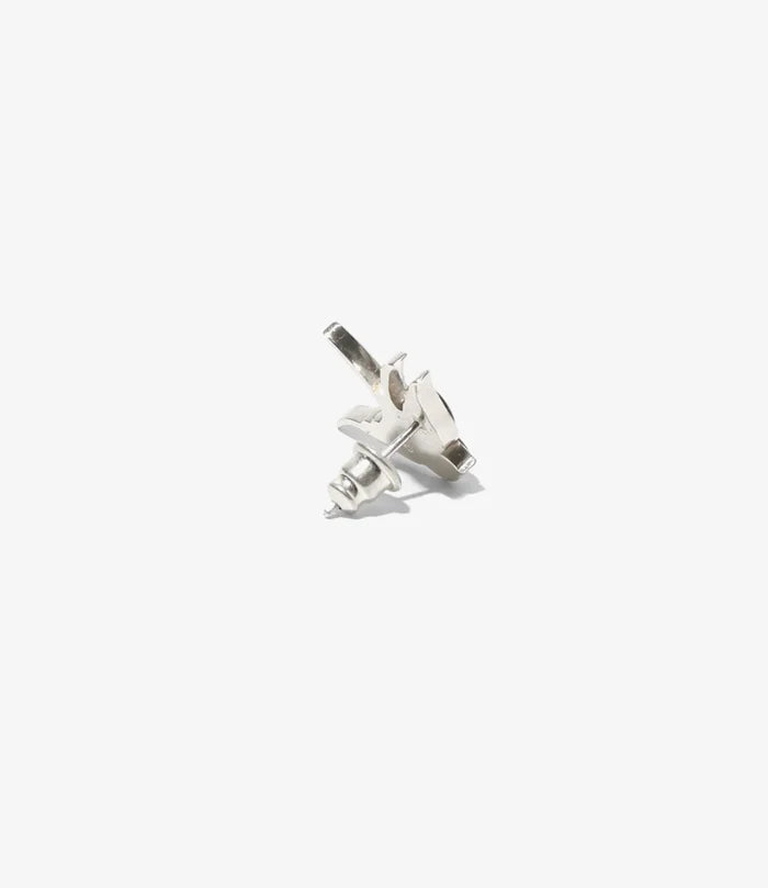 Swallow Motif One Ear Earring - Black