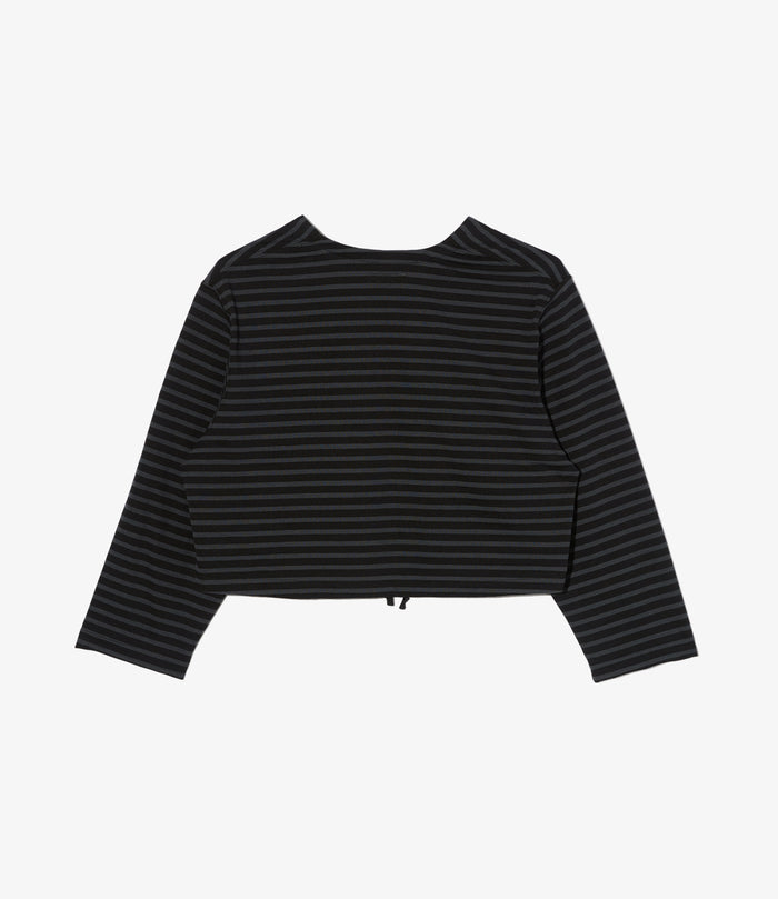 Women's Bolero - Charcoal/Black PC Stripe Jersey