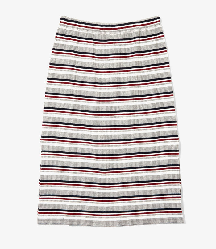 Women's Pencil Skirt - H. Grey - Random Stripe