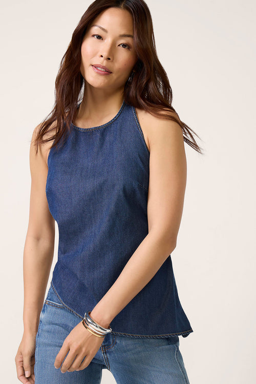 Asymmetrical Hem Halter Top