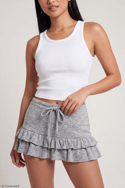 Ruffle Mini Skirt