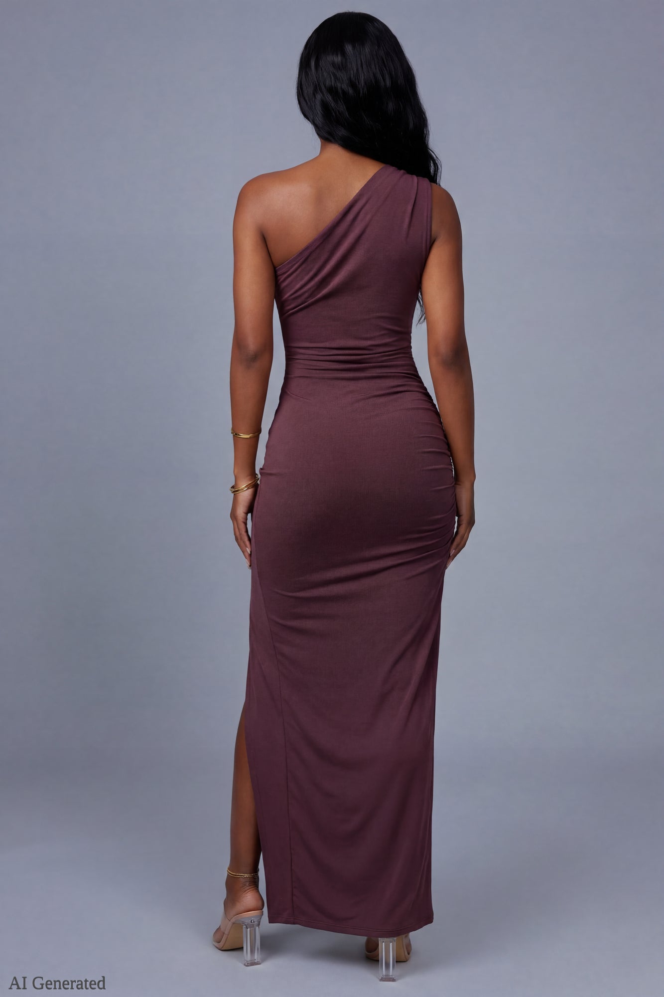 Off Shoulder Ruched Maxi Dress