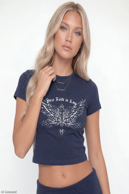 Graphic Baby Tee & Flare Legging Set