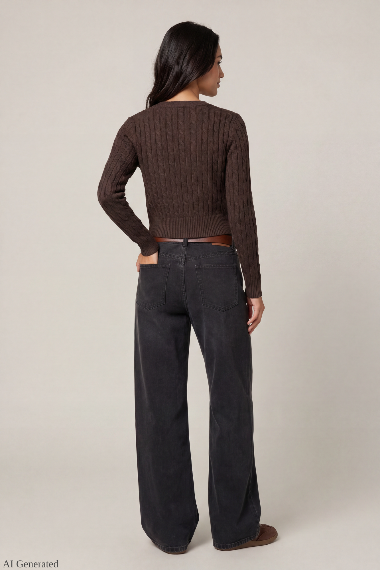 Cable Knit Button-Up Cardigan