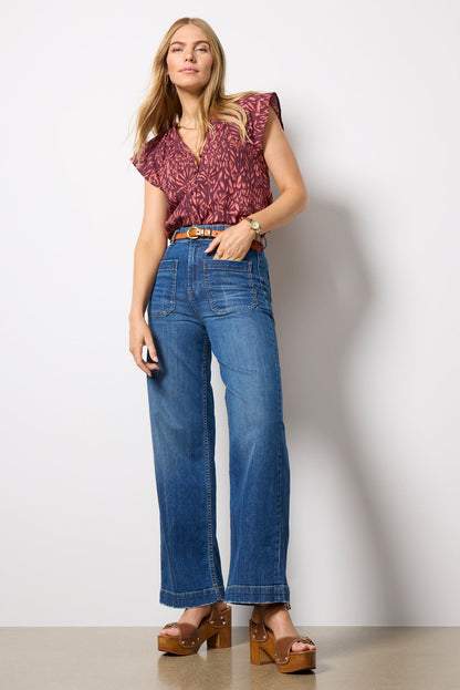 Calista Flutter Sleeve Top