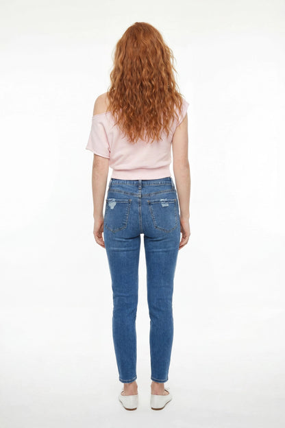 South Beach Stretch Ripped Low Rise Skinny Jean