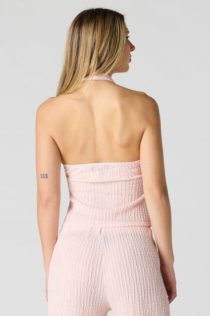 Textured Halter Top