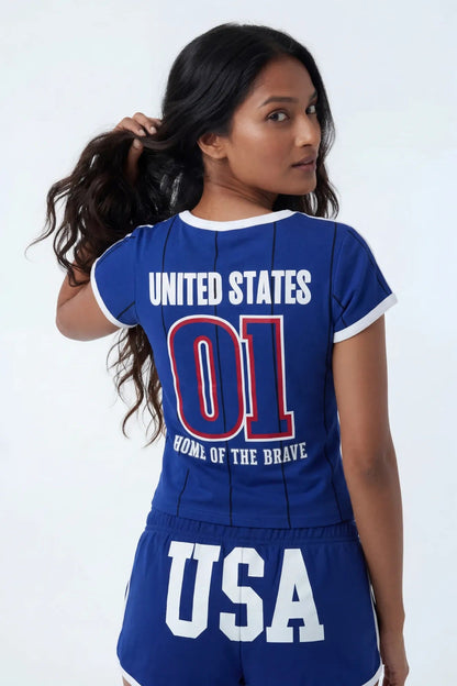 USA Graphic Ringer Tee