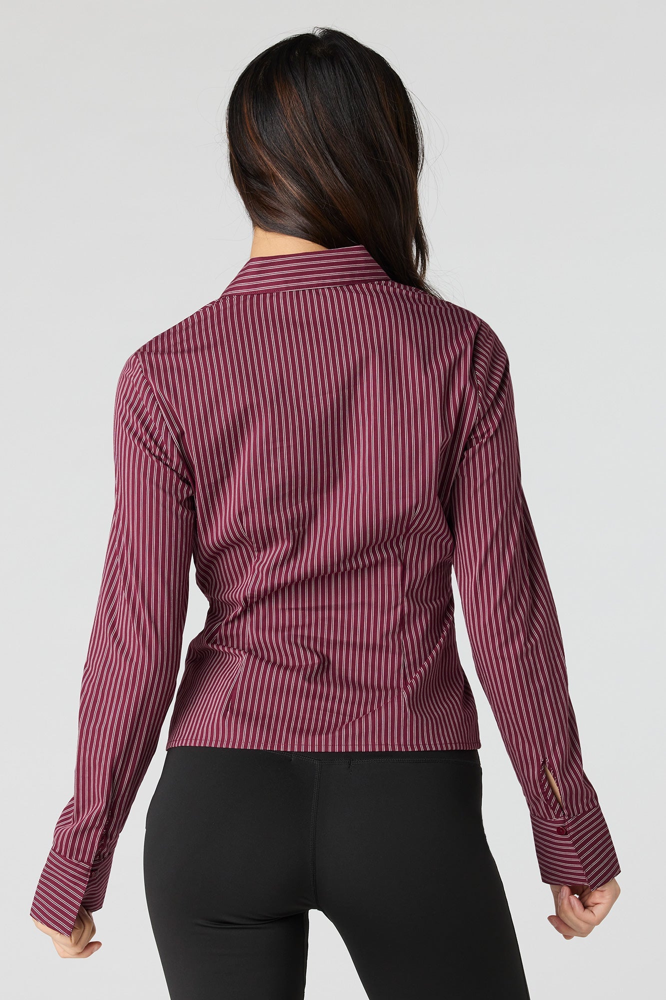 Slim Fit Button-Up Top