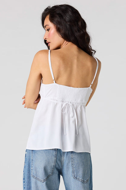 Lace Trim Babydoll Tank