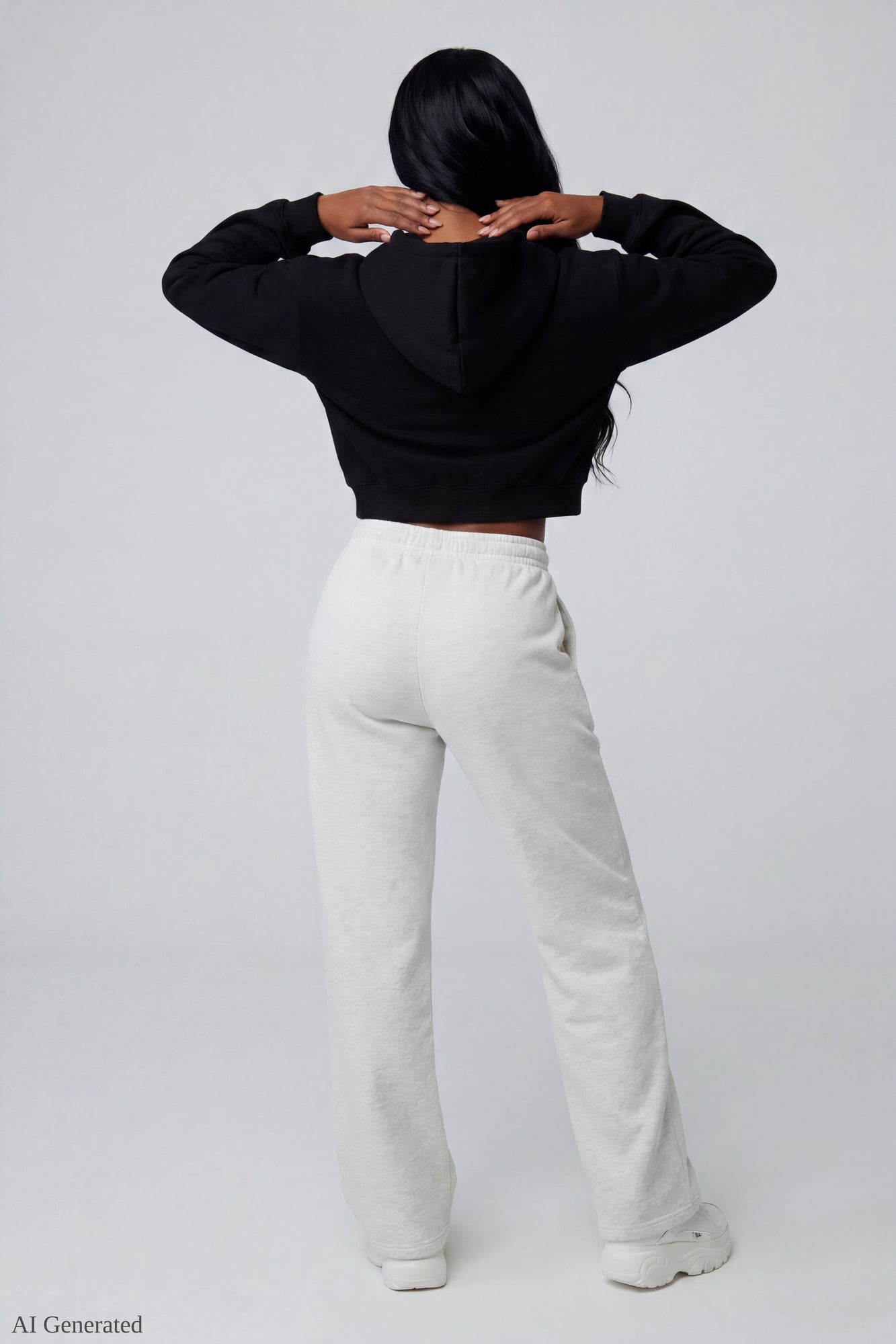 Fleece Cropped Zip Hoodie