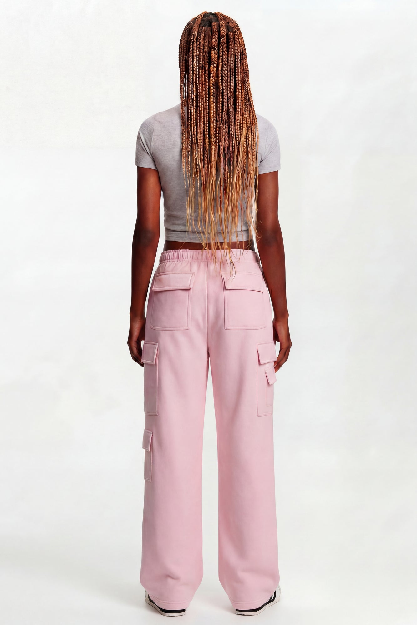 Fleece Low Rise Wide Leg Cargo Sweatpant