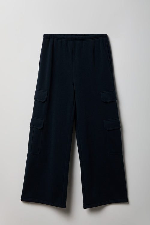 Fleece Ultra-Wide Cargo Sweatpant