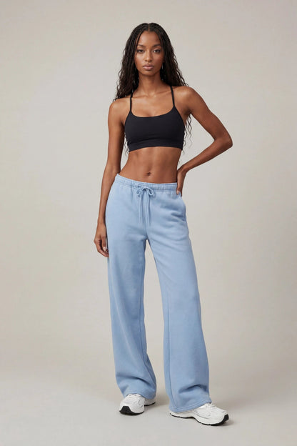 Fleece Low Rise Wide Leg Sweatpant