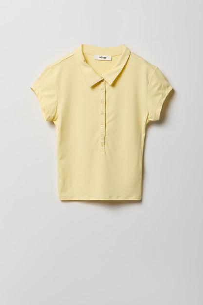 Contour Button-Up Polo