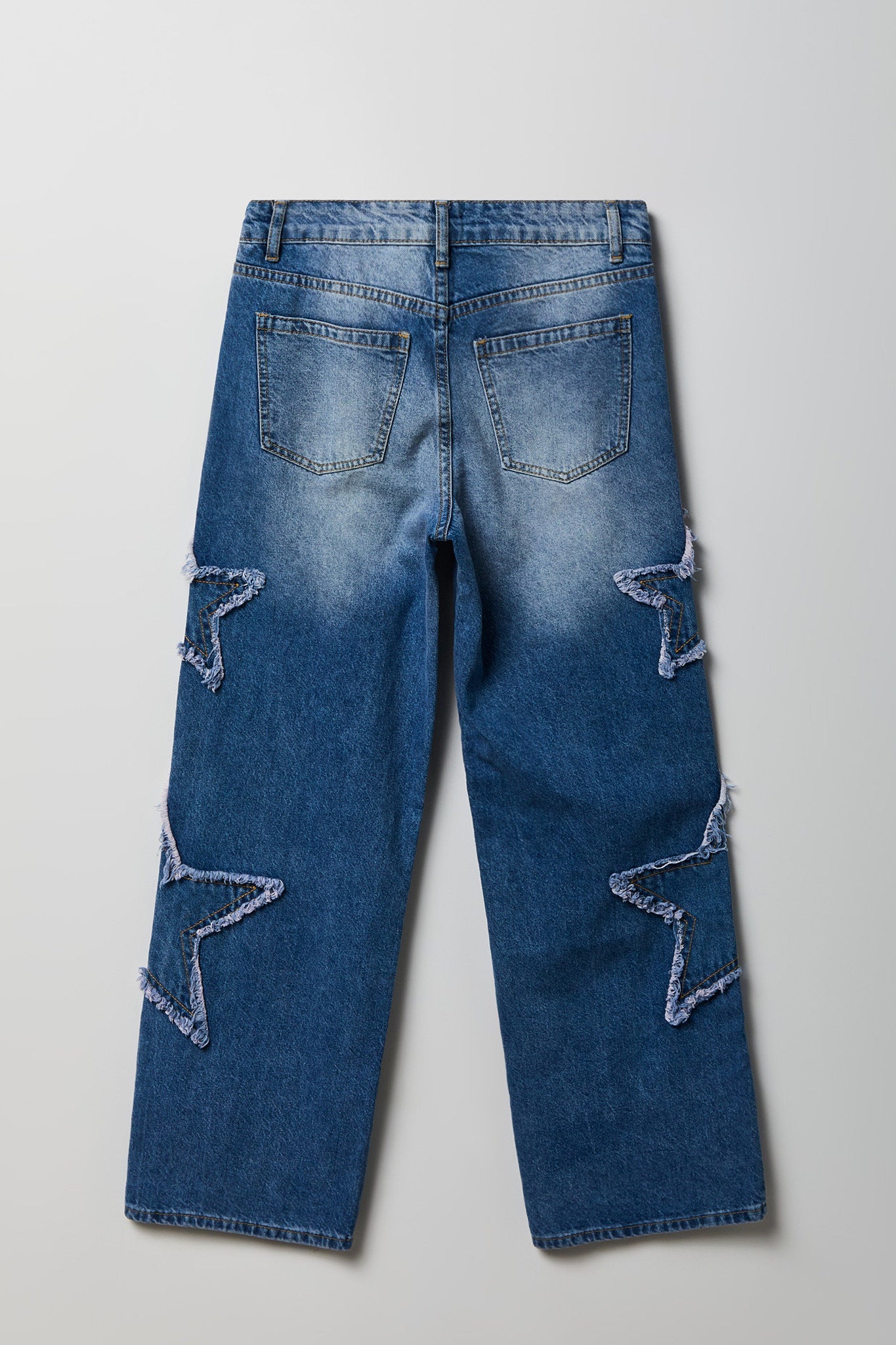 Low Rise Patch Baggy Denim Jean