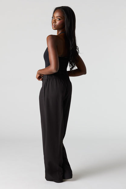 Belted Wide Leg Dress Pant