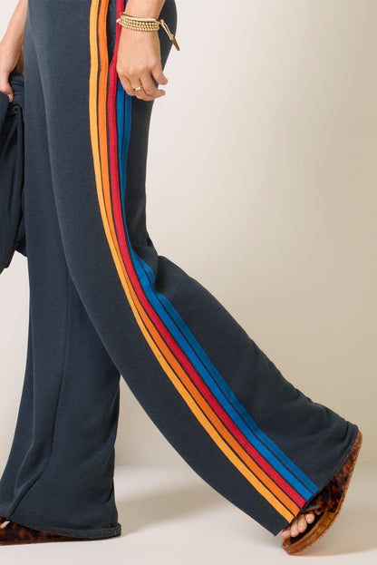 5 Stripe Wide Leg Sweatpant