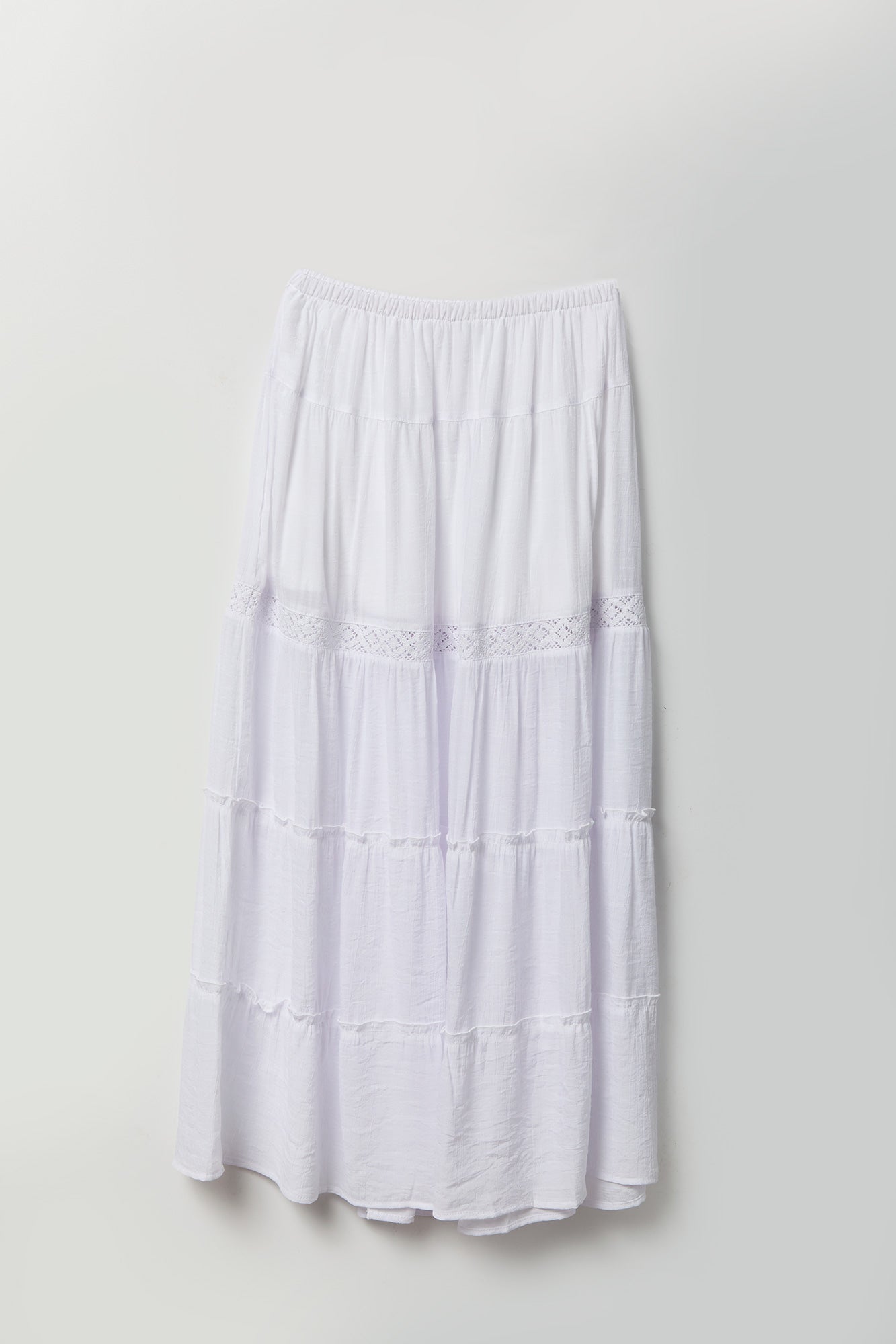 Crochet Trim Maxi Skirt