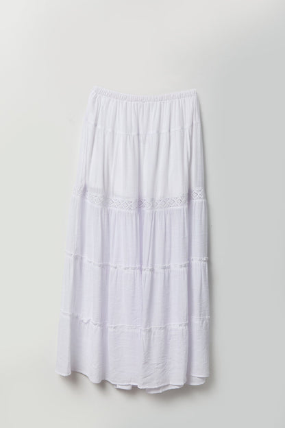 Crochet Trim Maxi Skirt