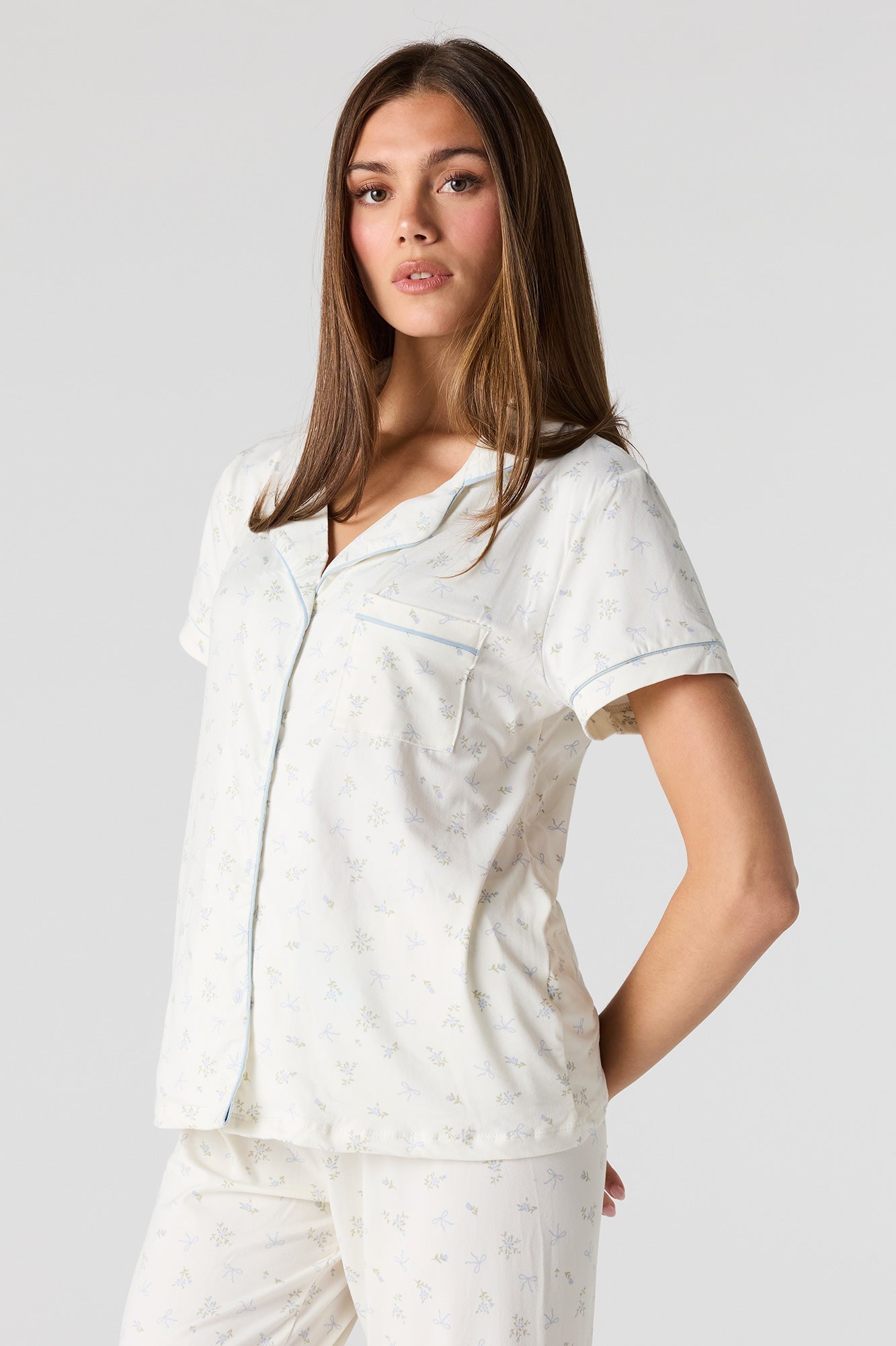 Button-Up Top & Pant Pajama Set