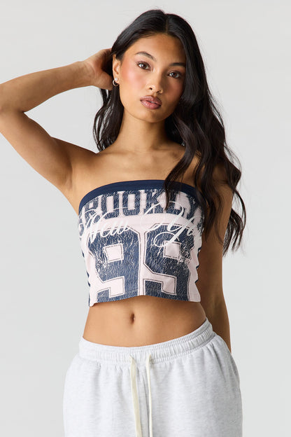 Contrast Graphic Tube Top