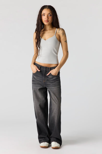 Braless Seamless Ribbed V-Neck Cami