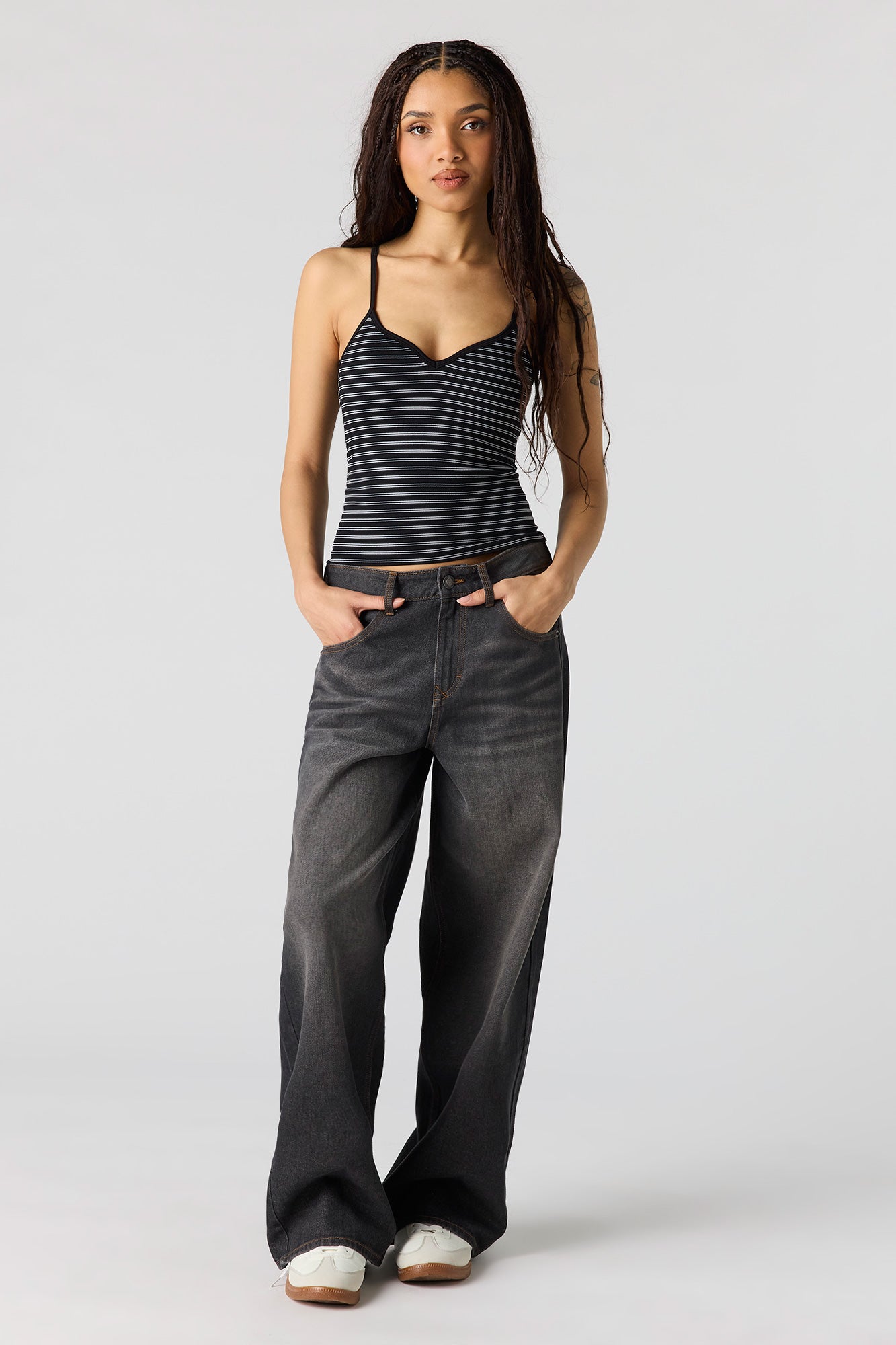 Braless Seamless Ribbed V-Neck Cami