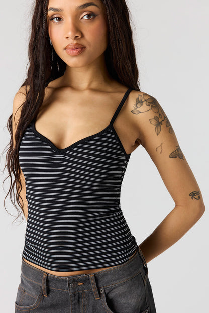 Braless Seamless Ribbed V-Neck Cami