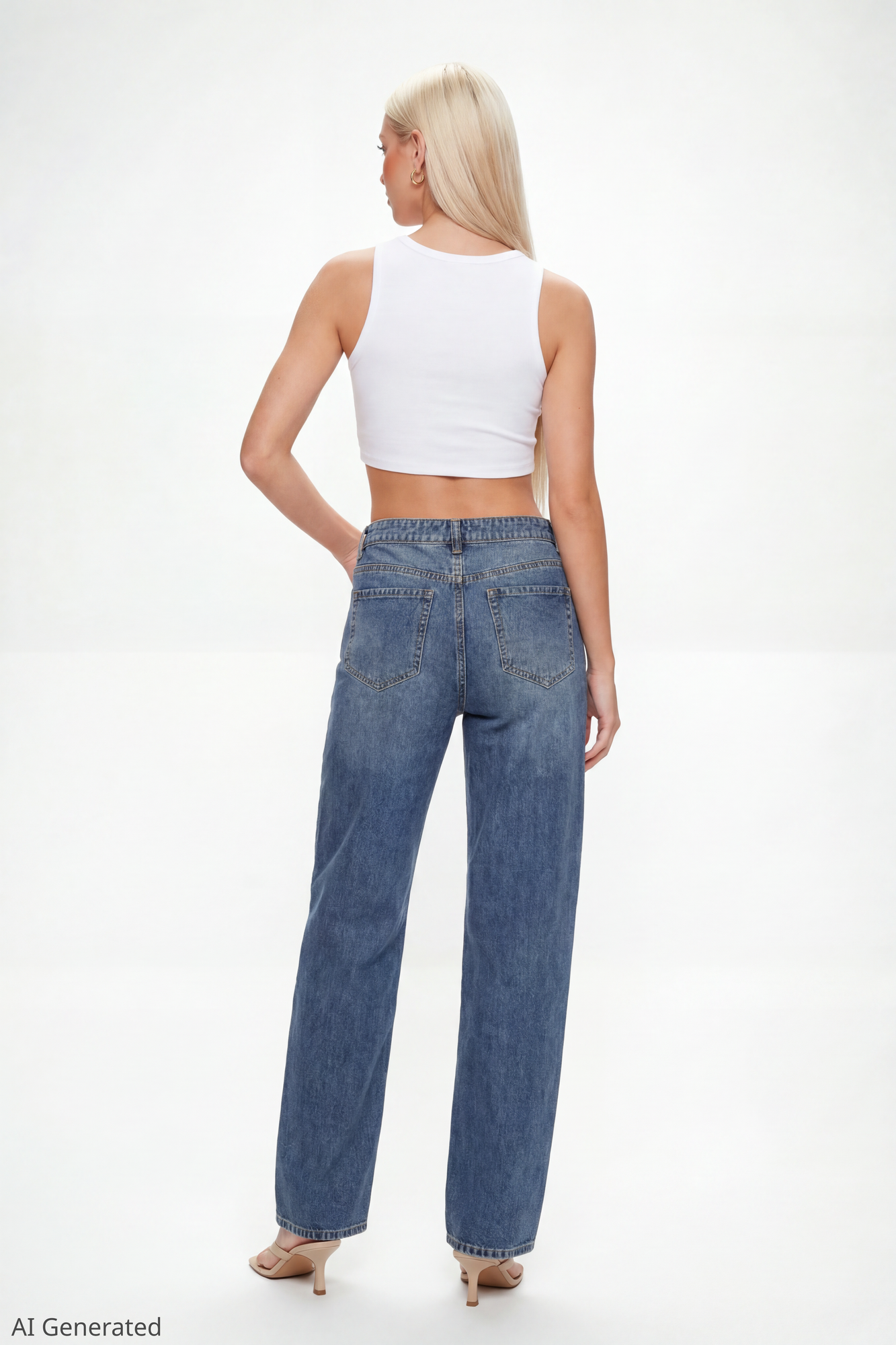 Low Rise Barrel Vintage Dark Jean
