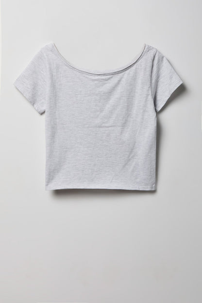 Off Shoulder Graphic T-Shirt