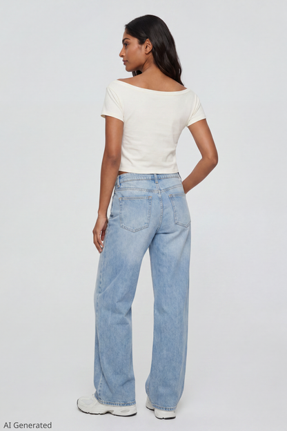 Off Shoulder Graphic T-Shirt