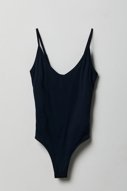 Luxe Heavy Contour Braless V-Neck Bodysuit