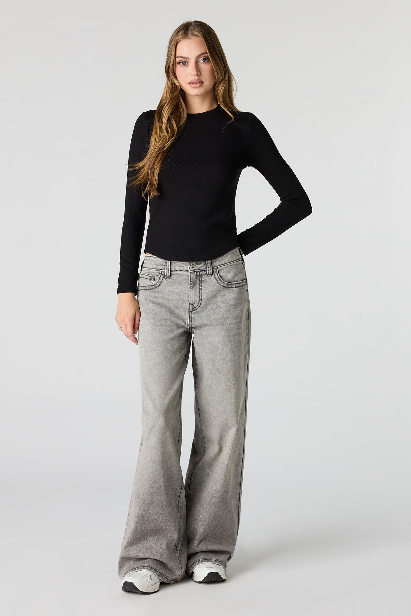 Ribbed Long Sleeve Top