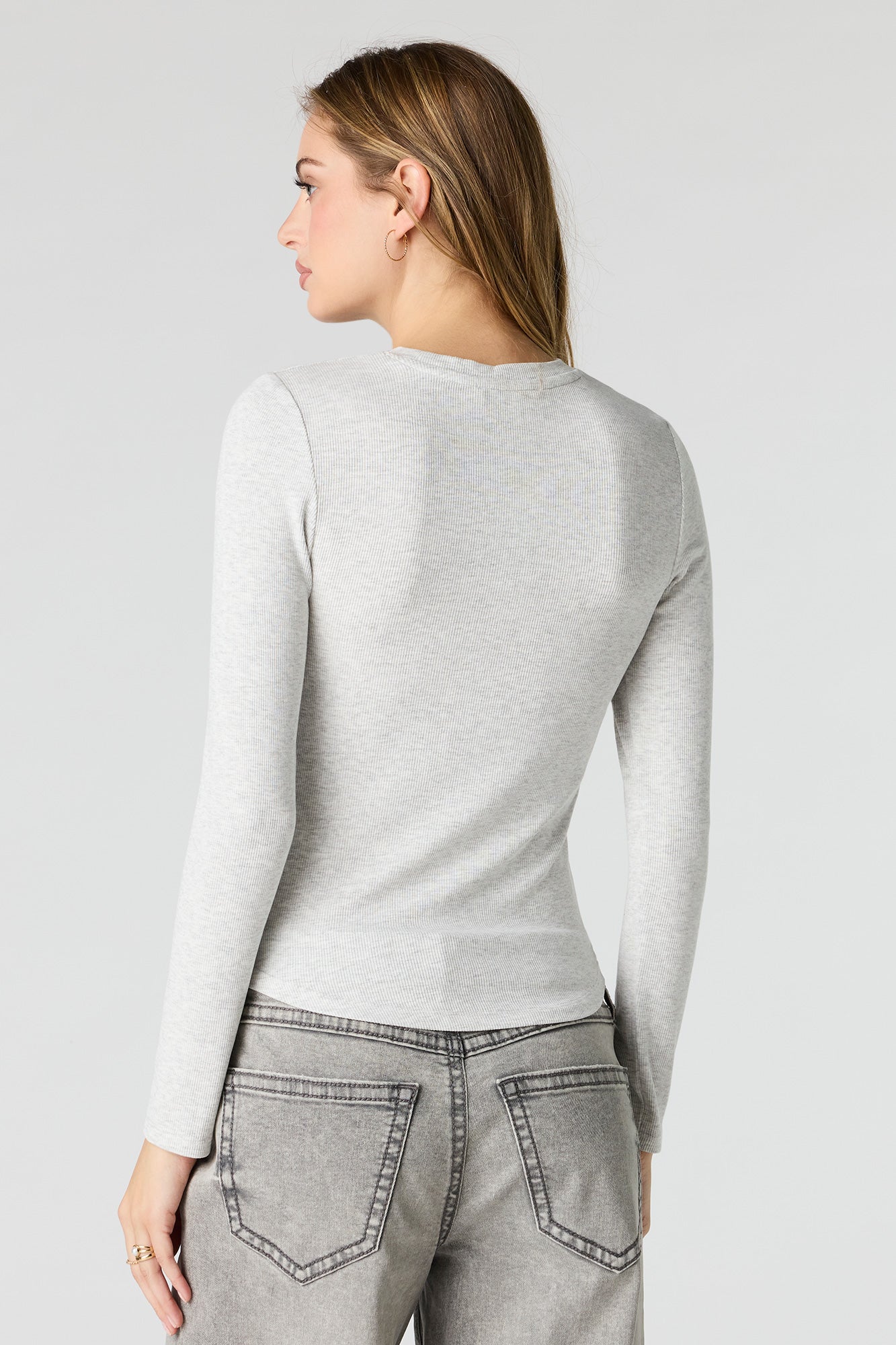 Ribbed Long Sleeve Top